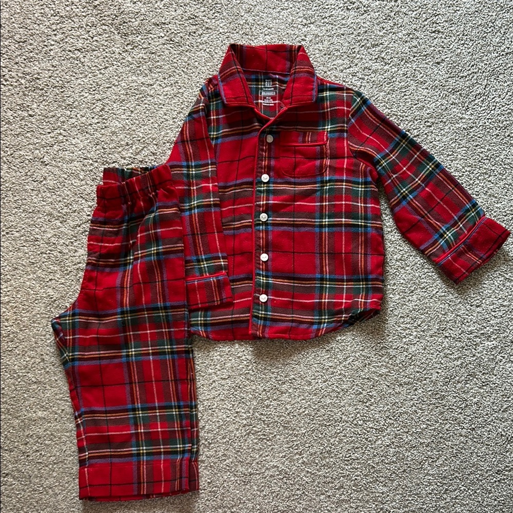 GAP Red Plaid Kids Pajama Set